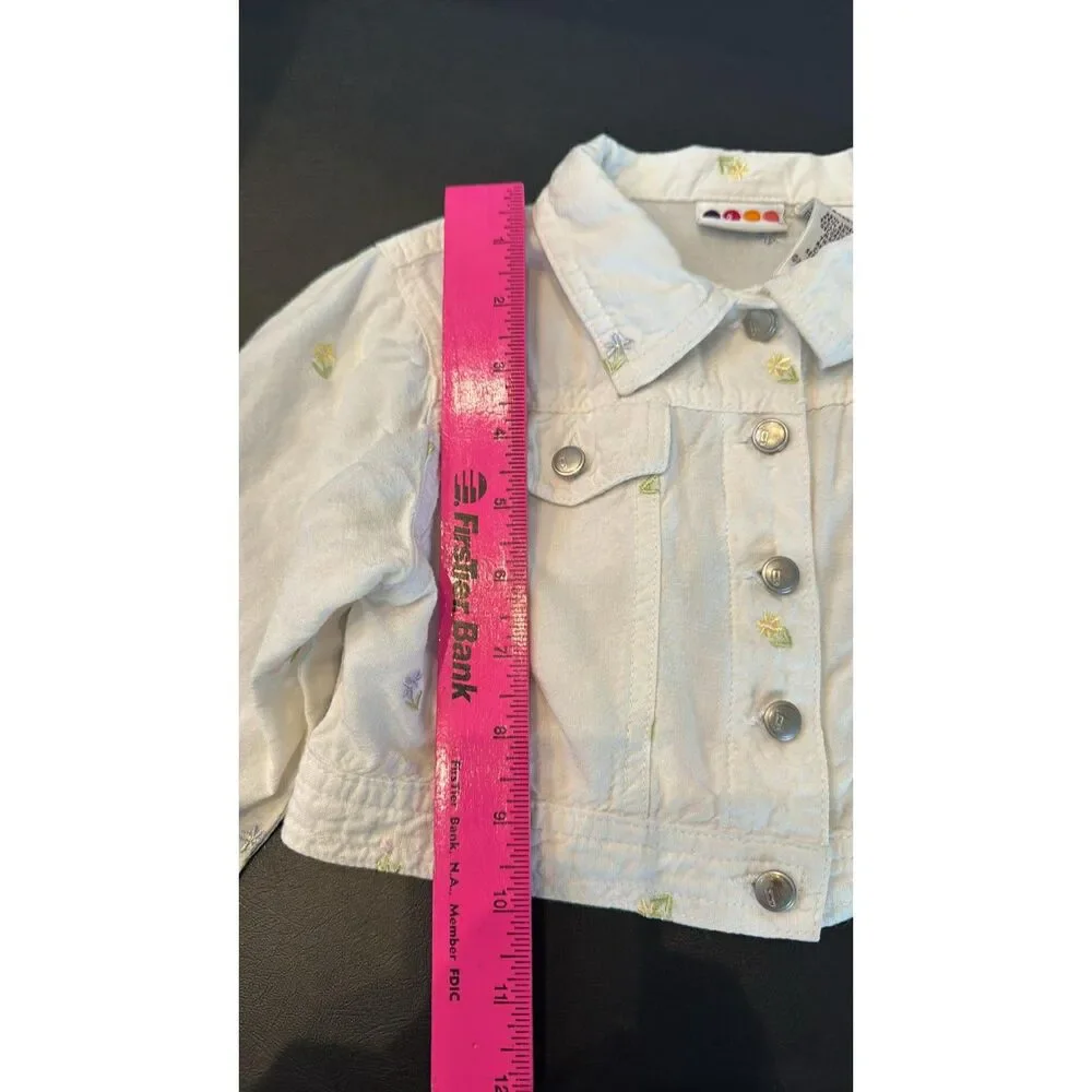 Little Girls 4T Gymboree Jacket with Little Flowers Snaps 2000